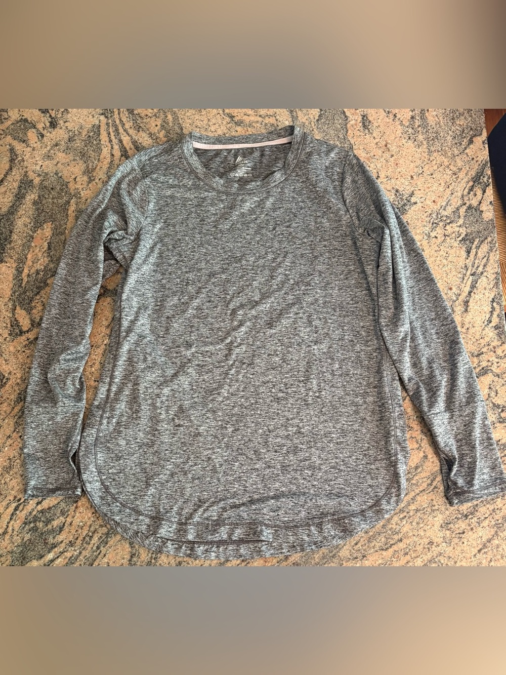 RBX Women's Long Sleeve Activewear Tunic Tee Gray Size M